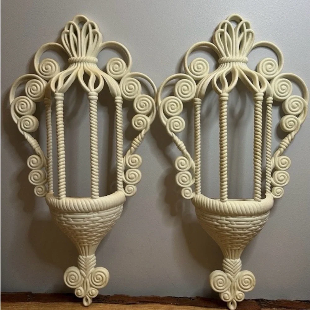 Elegant Cream Wall Sconce Set